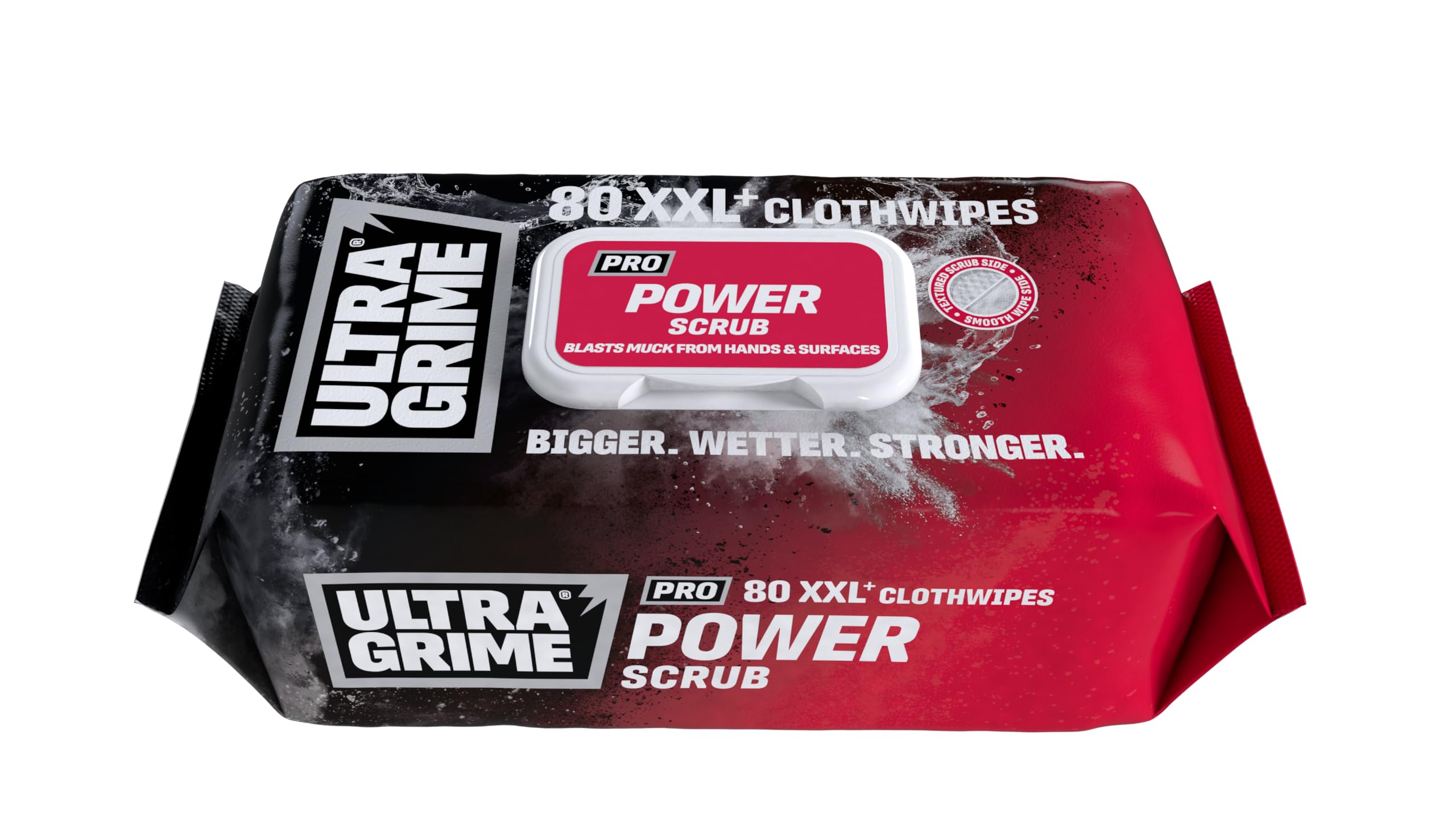 UltraGrime PRO Power Scrub Heavy-Duty Cleaning Wipes | Dual Textured 80pk