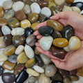 FANTIAN 9.1kg Polished Garden Pebbles – 30-50mm Decorative River Stones