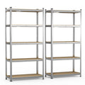 VOUNOT 5-Tier Heavy Duty Metal Shelving Units, Set of 2 Garage Racking