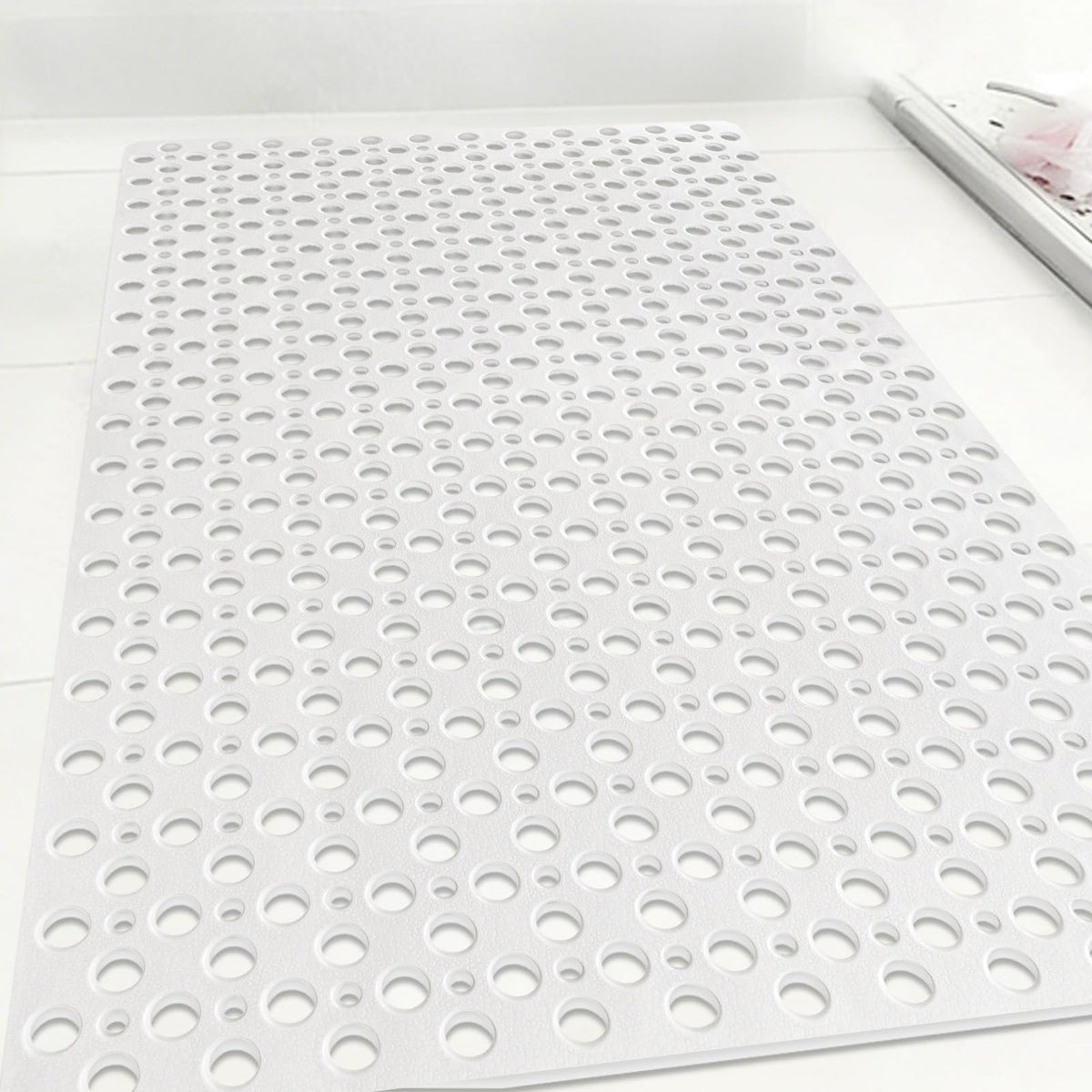 Mofonky Non Slip Shower Mat: 90 x 60 cm Large Shower Mats for Inside Shower - Soft TPE Anti Slip Anti Mould Long Shower Matt with Large Drain Holes - image 1