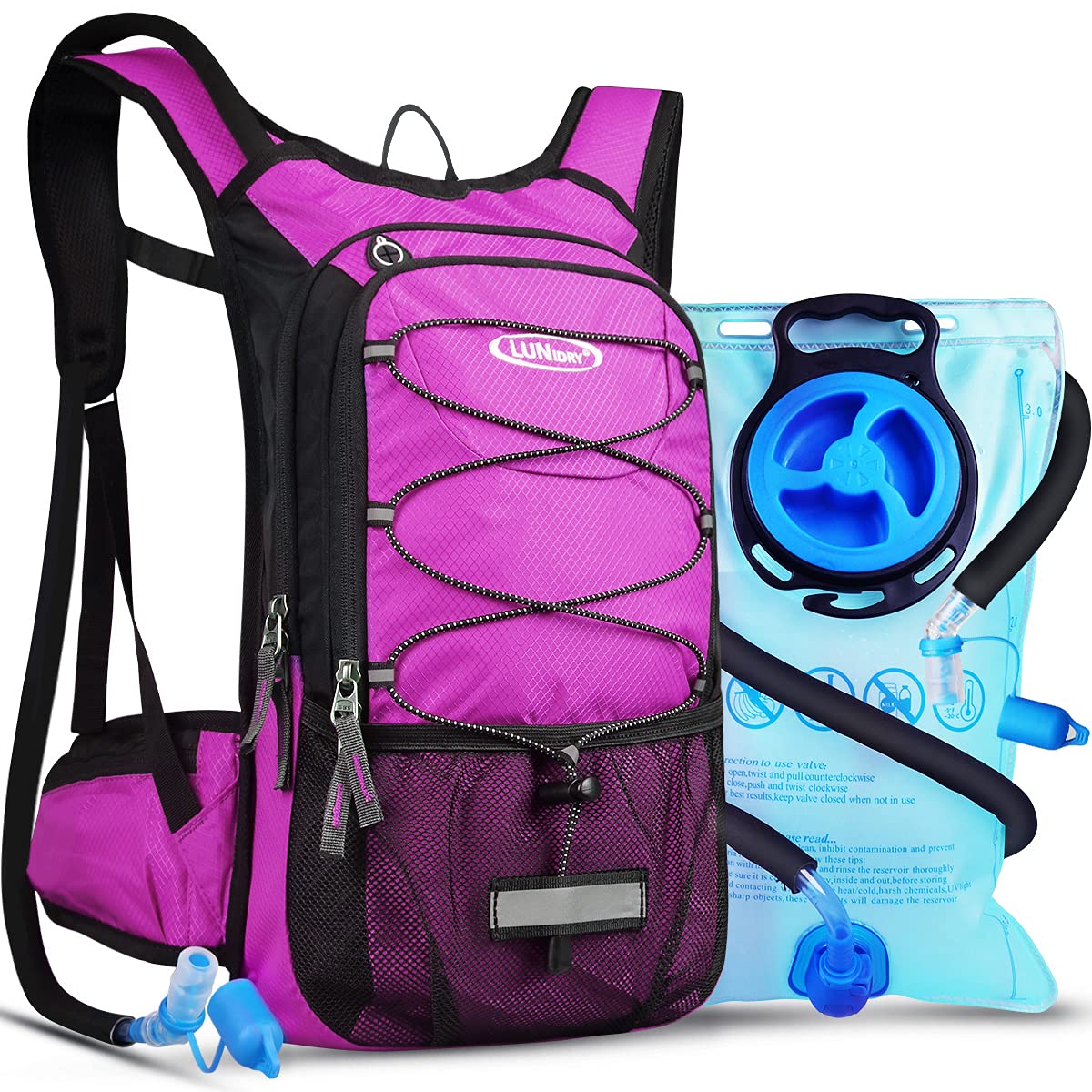 Lunidry 15L Hydration Backpack with 3L Water Bladder – Insulated Hiking Pack