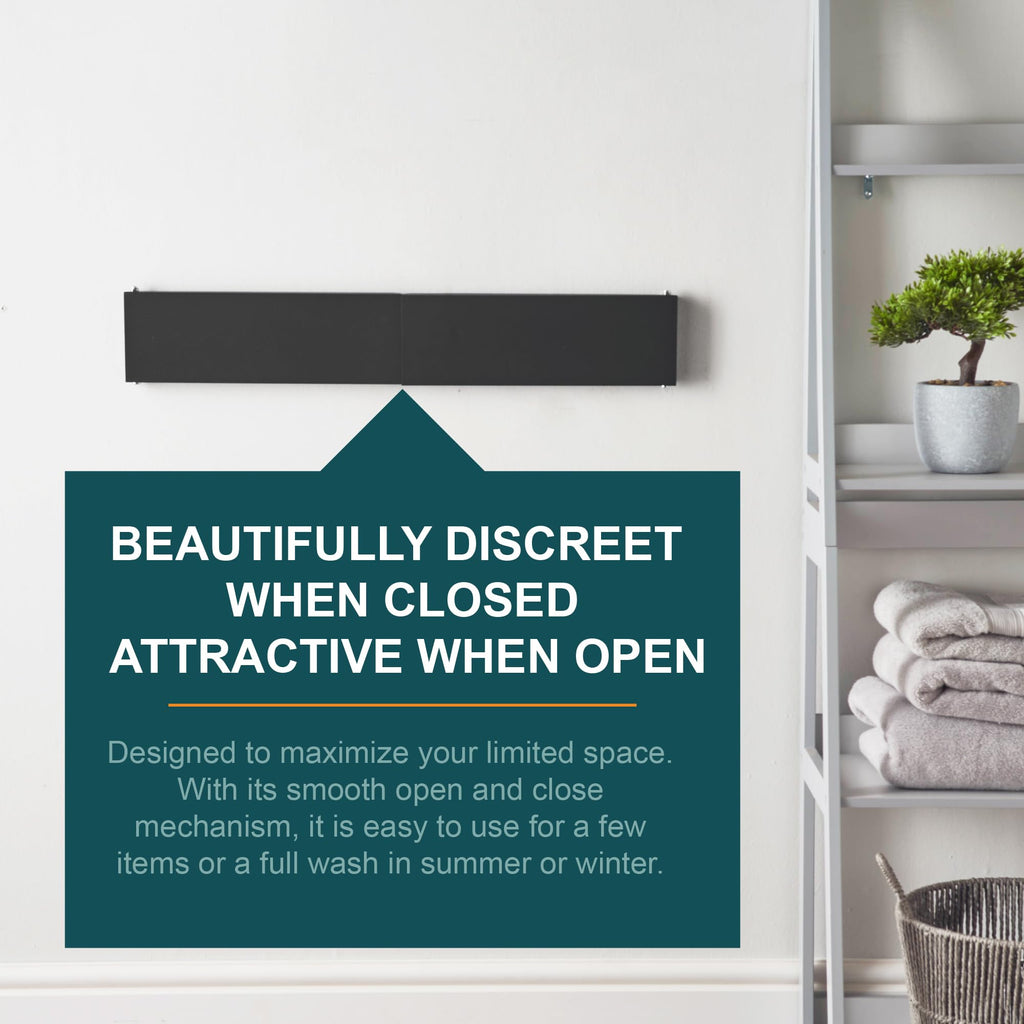 OurHouse Wall Mounted Clothes Airer | Retractable 70cm Drying Rack