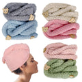 Duncan Duck Microfibre hair towel, Quick dry towel, A textured microfibre hair towel wrap