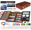 Kinspory 139 PCS Kids Art Set | Deluxe Painting & Drawing Case (Brown)