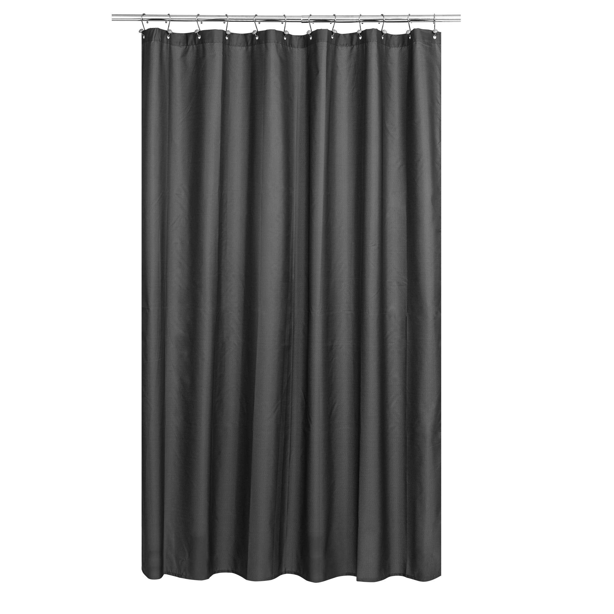 Jolof Store Fabric Shower Curtain - Extra Long 72x84 Graphite Gray