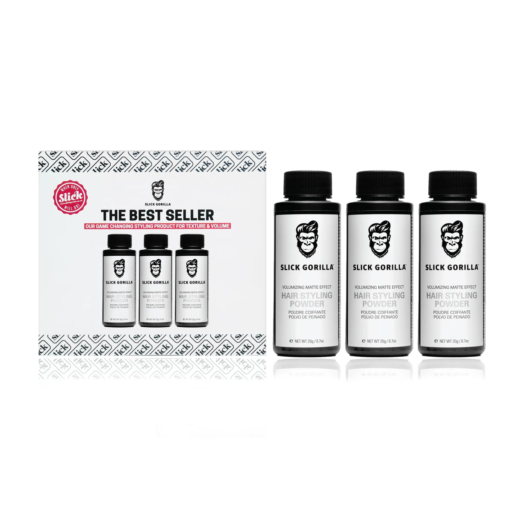 Slick Gorilla Hair Styling Texture Powder - Matte Volume & Hold - 3 Pack
