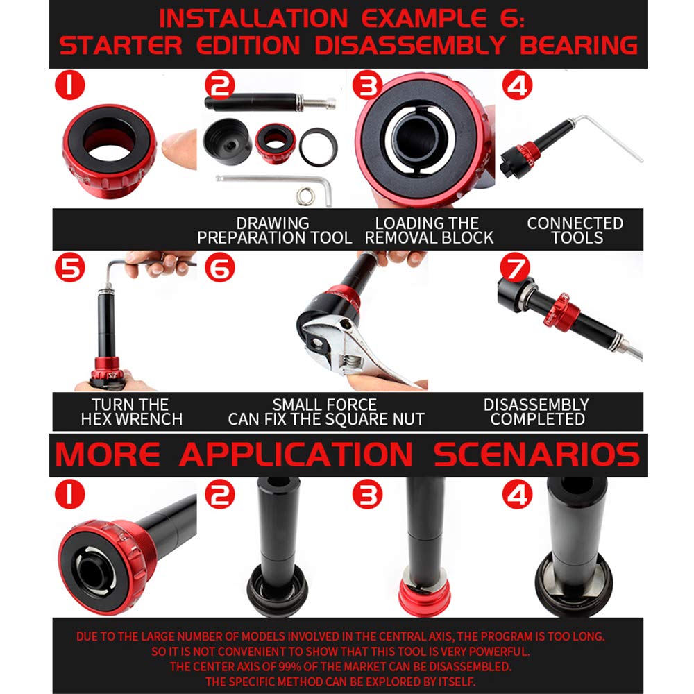Lixada Bicycle Bearing Press Kit | Bike Bottom Bracket Removal Tool