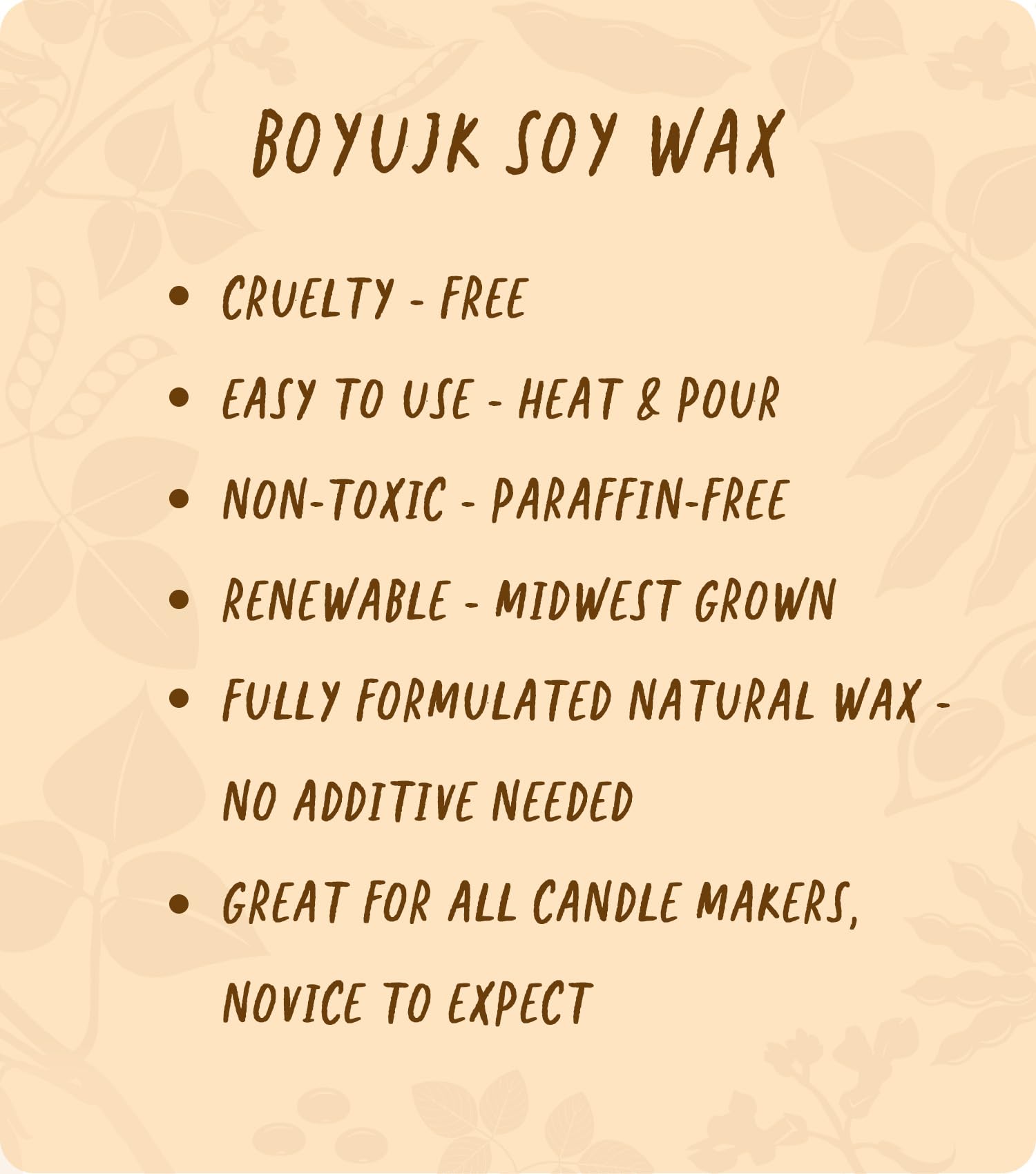 BOYUJK 100% Natural Soy Wax for Candle Making | Organic & Pure - 10KG