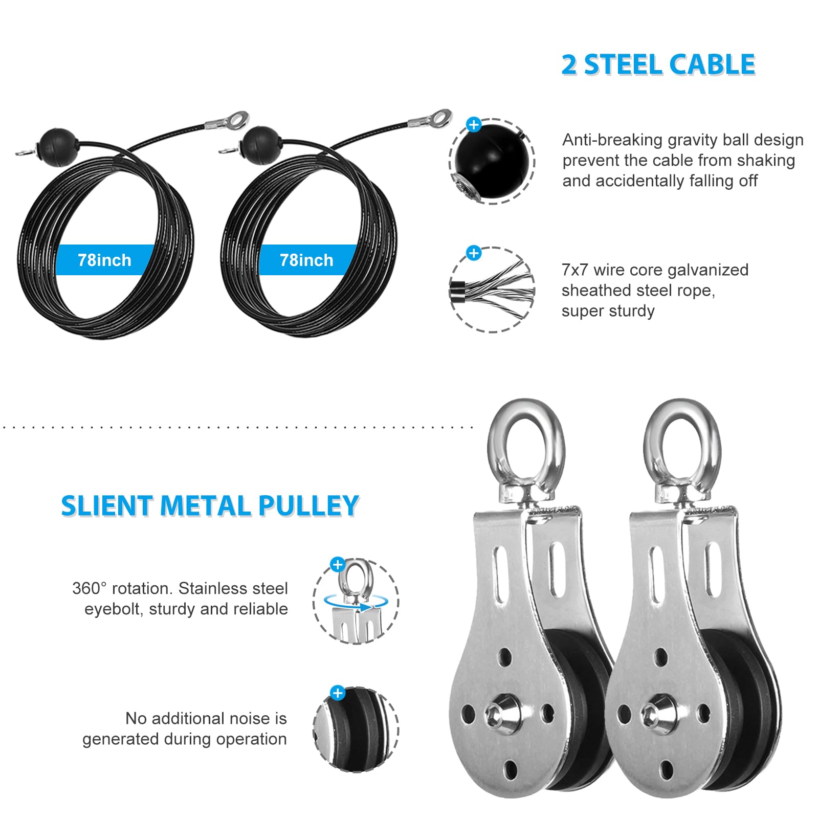 Dual Cable Pulley System – Home Gym LAT Pull Down Equipment