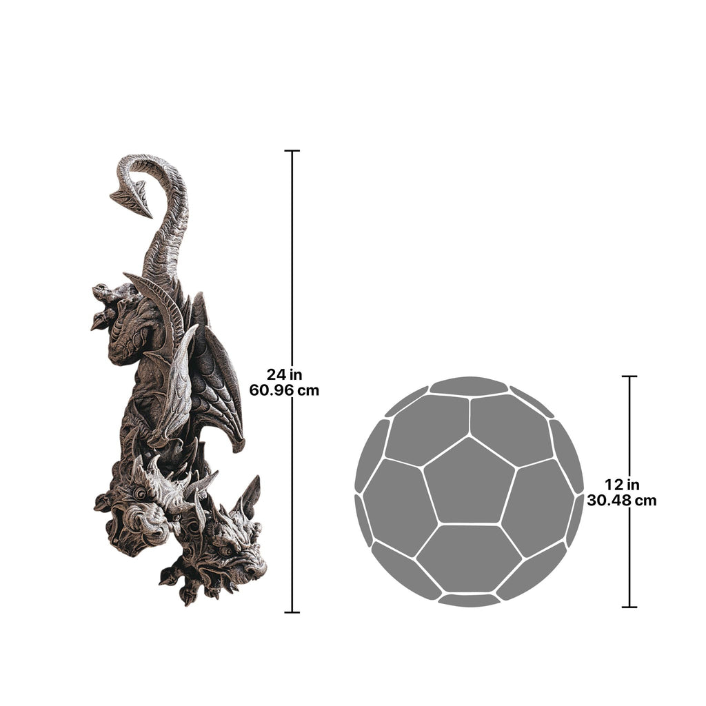 Design Toscano Double Trouble Hanging Gargoyle Gothic Stone Sculpture