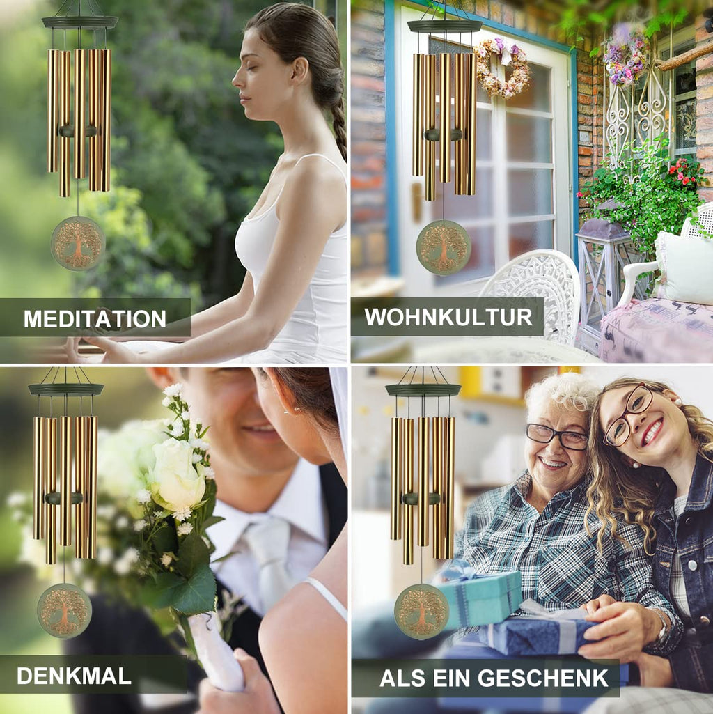 Astarin 36 Inch Memorial Wind Chimes - Deep Tone Outdoor Sympathy Gift