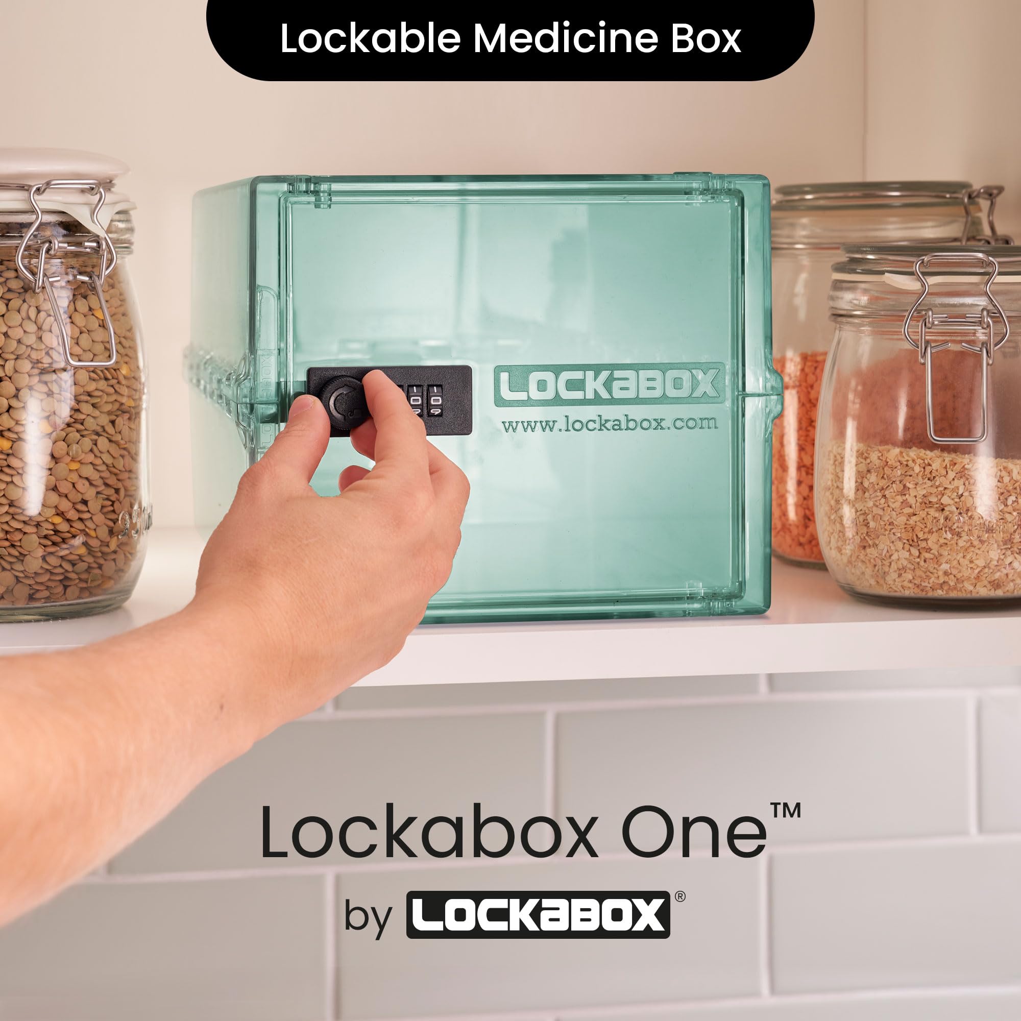 Lockabox One Medi Green | 10L Lockable Storage Box for Food and Medicine