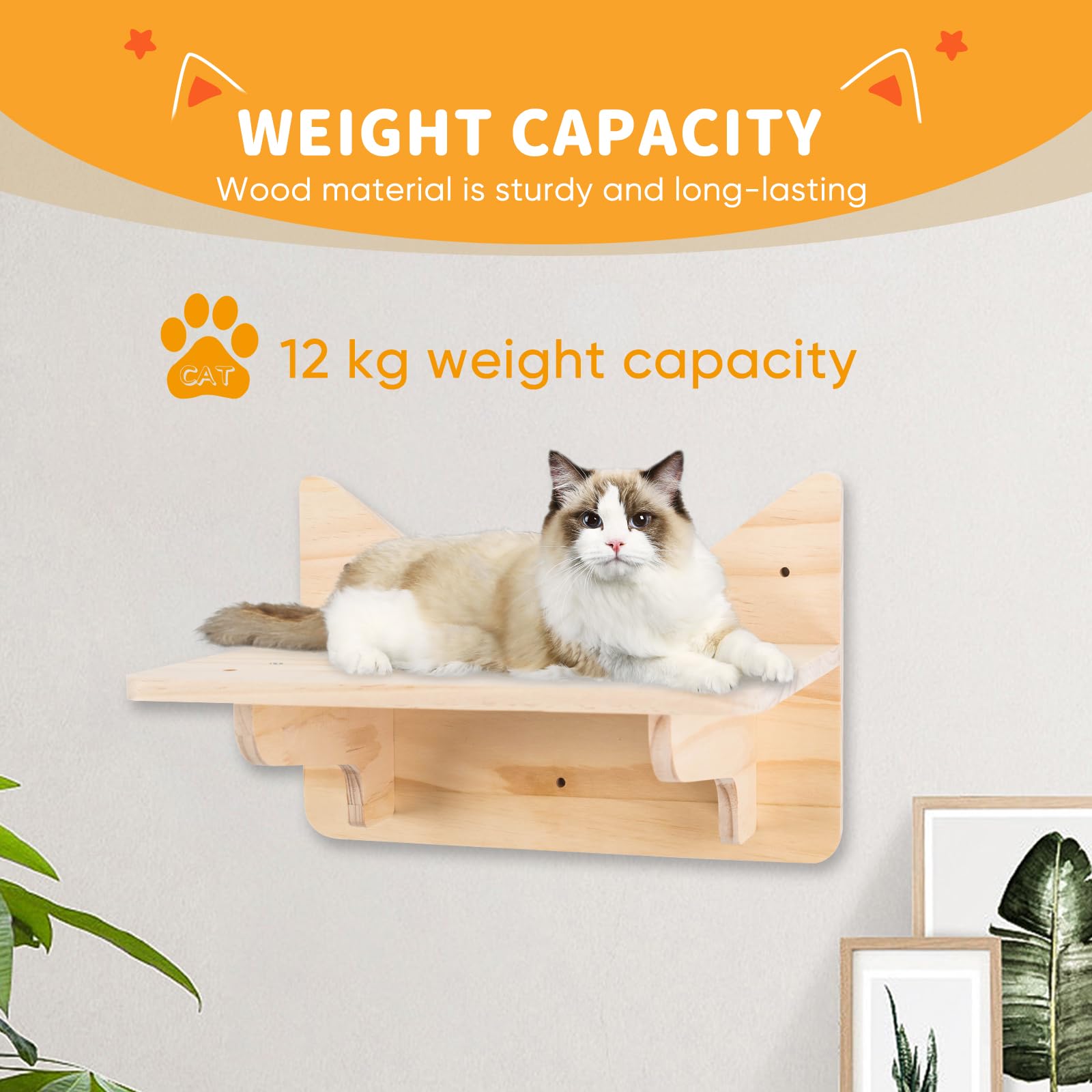 Cat Wall Furniture Set | Sisal Scratching Post & Climbing Shelves