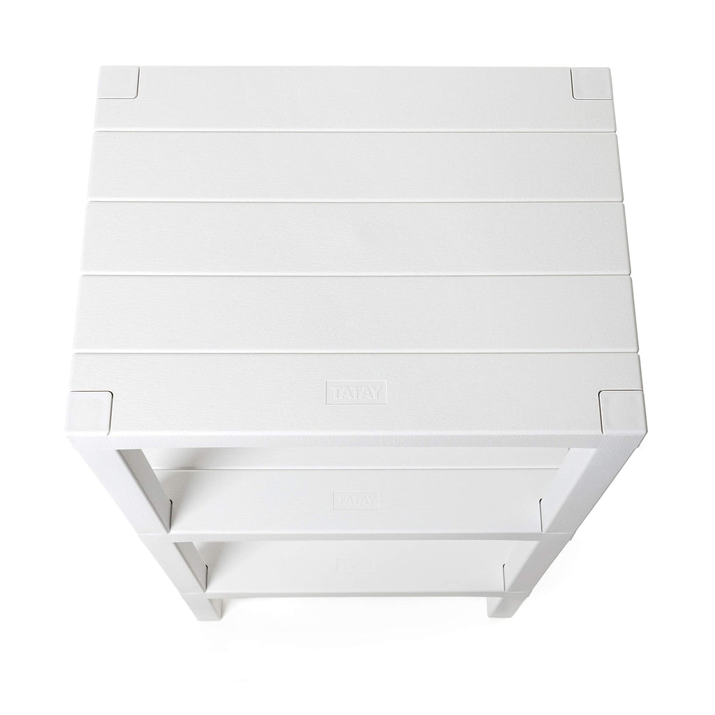 Tatay Lombok 3-Tier Storage Shelf | Wood Effect Polypropylene - White