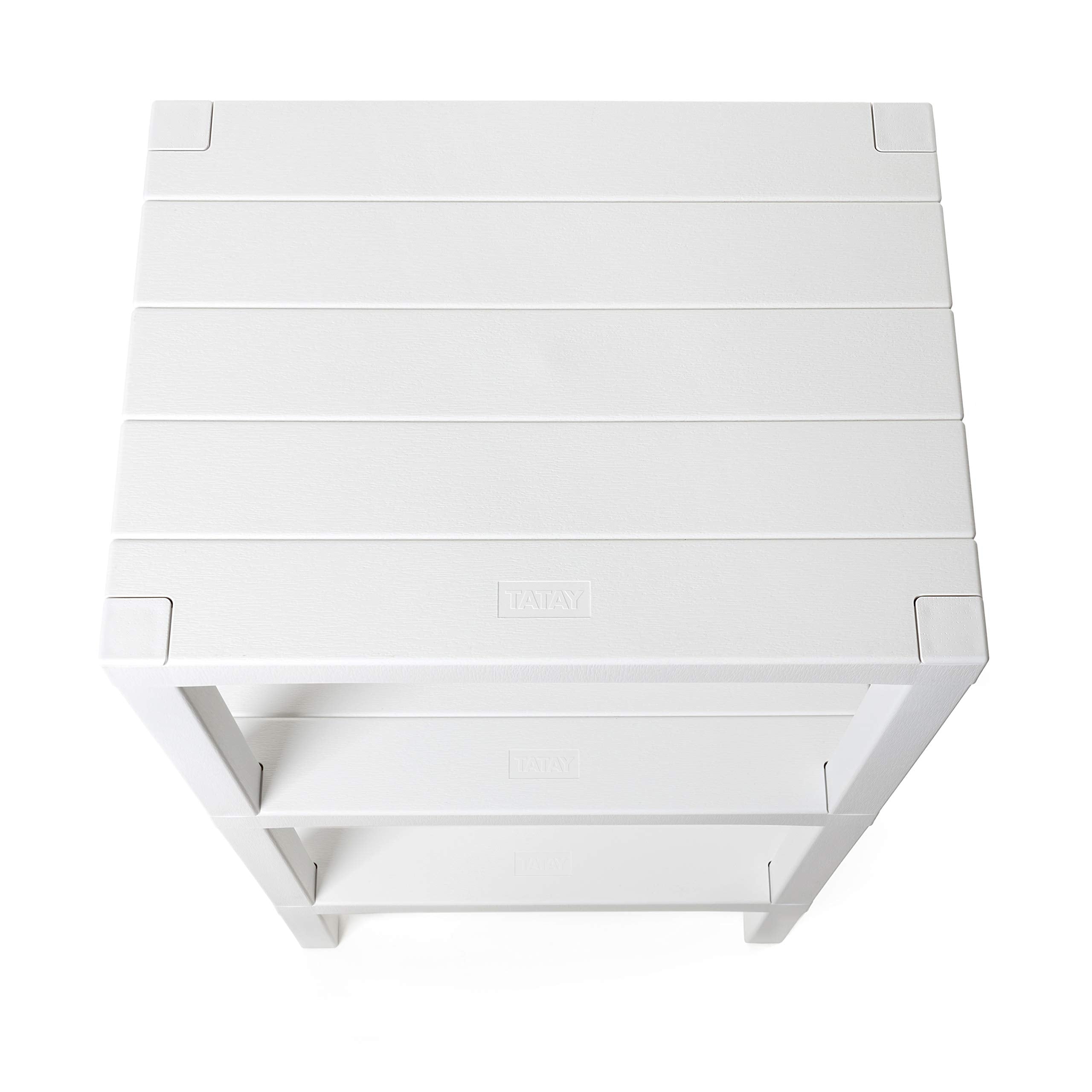 Tatay Lombok 3-Tier Storage Shelf | Wood Effect Polypropylene - White