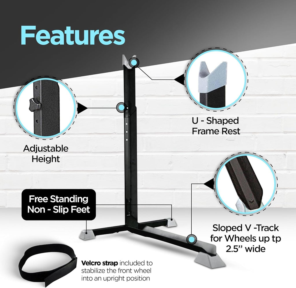 Bike Nook Upright Bicycle Stand – Adjustable Indoor Space-Saving Rack