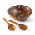 BF BILL.F Large Acacia Wood Salad Bowl Set - 30cm Serving Bowl with Servers