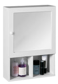 Premier Housewares White Mirrored Bathroom Cabinet – Wall Mounted MDF