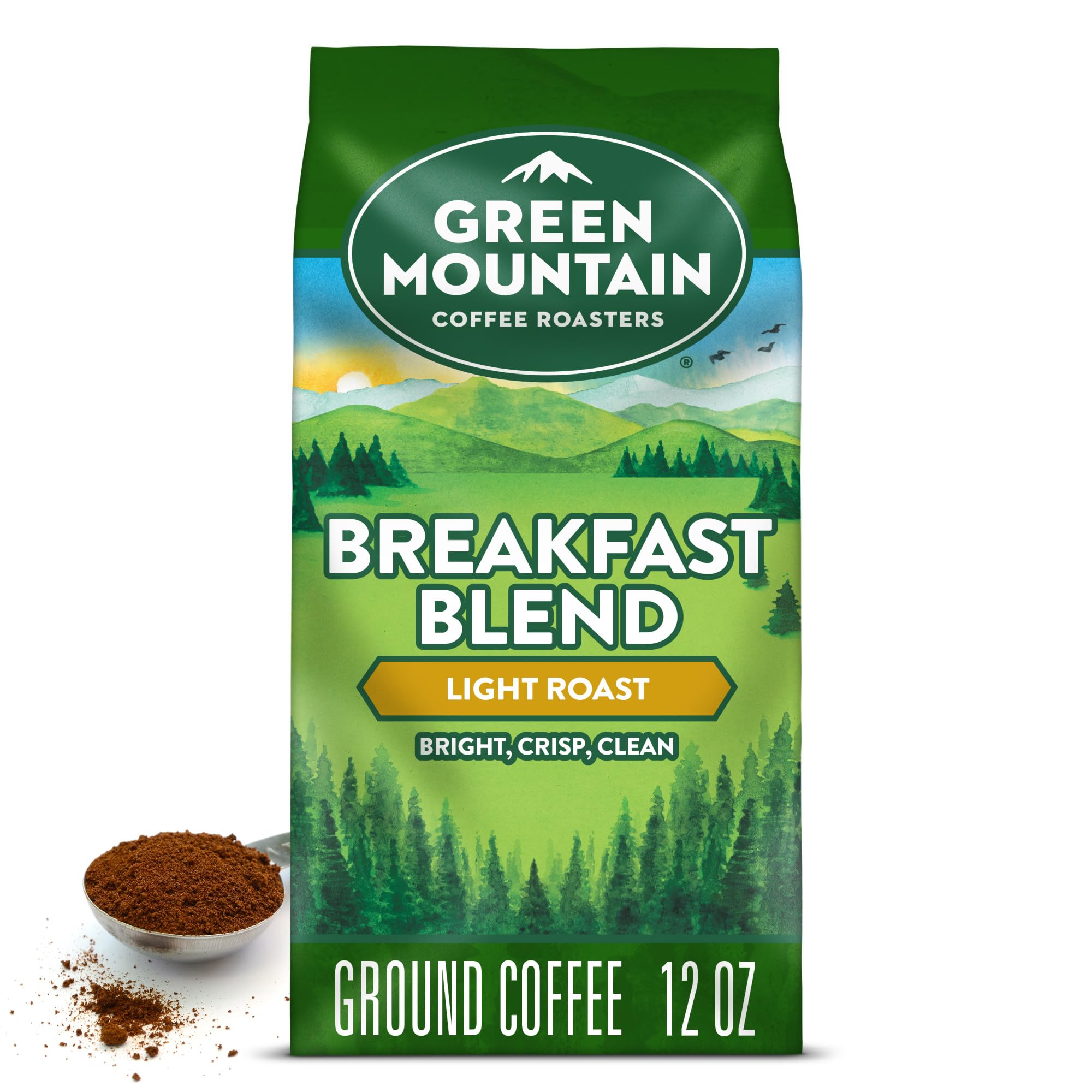Green Mountain Coffee Breakfast Blend – Medium Roast Ground, 12 oz