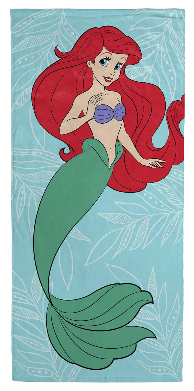 Disney Little Mermaid Ariel Beach Towel – 100% Cotton, 71cm x 147cm