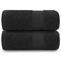 GC Gaveno Cavailia Miami 100% Cotton Bath Sheet Set, 700 GSM - Black, 2PK