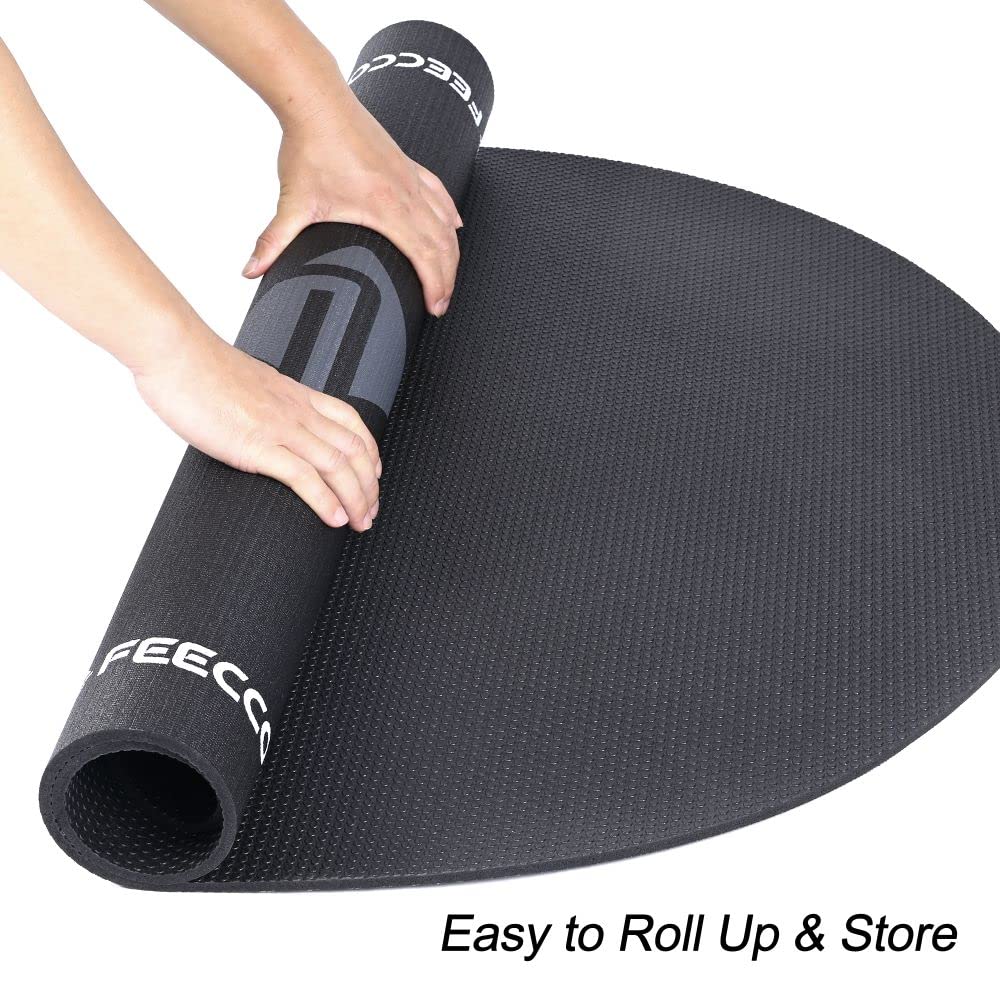FEECCO Jump Rope Mat – 7mm High-Density PVC Non-Slip Skipping Mat