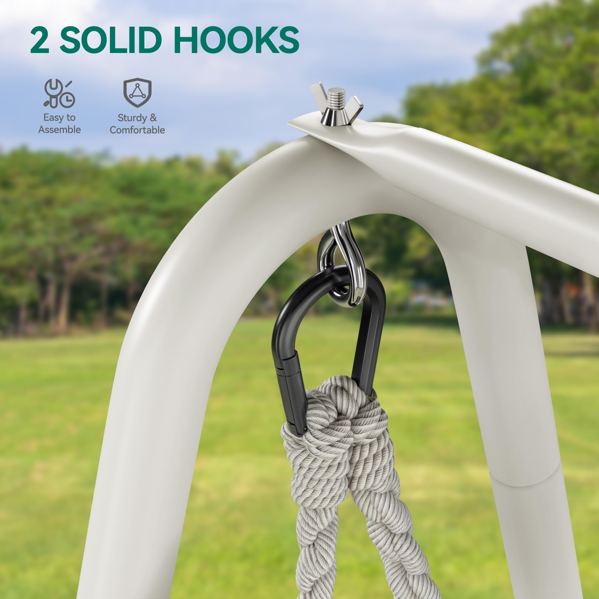 YITAHOME Hanging Chair with Stand | Heavy-Duty Steel Hammock Swing