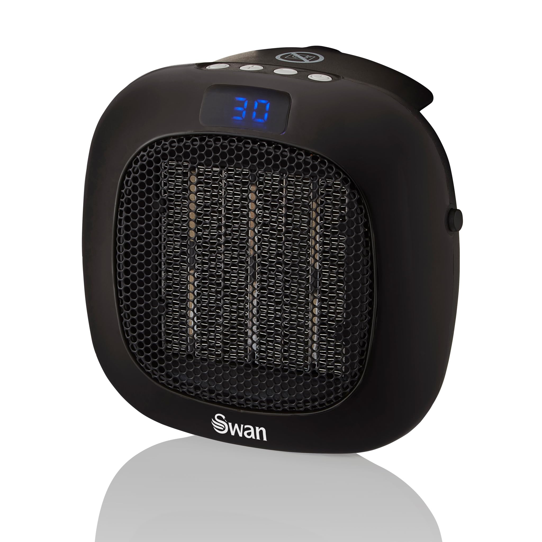 Swan SH27010N Plug-In Fan Heater | 700W Portable Space Heater - Black