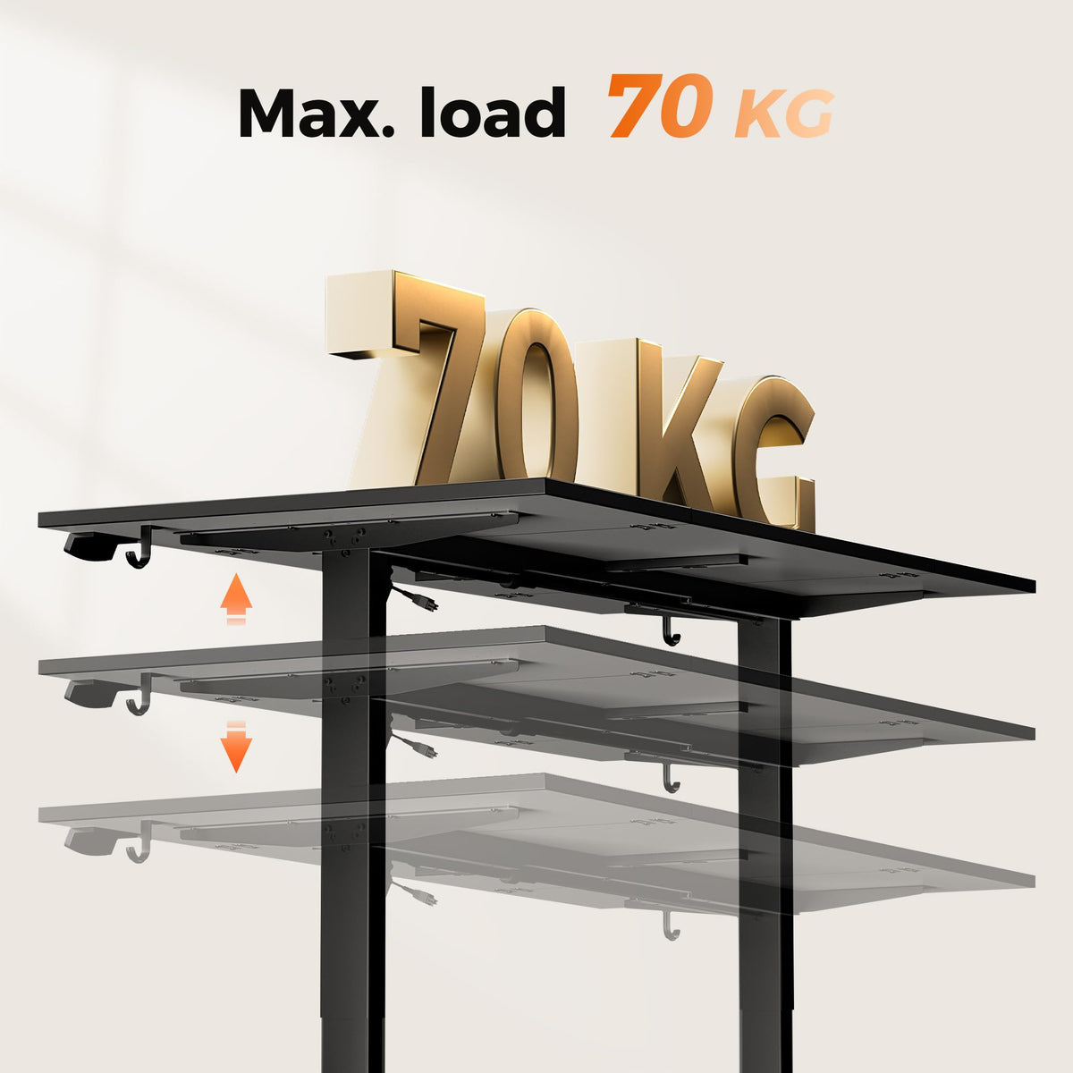 Agilestic Height Adjustable Electric Desk, 2 Memory Height, 160x80cm - image 5