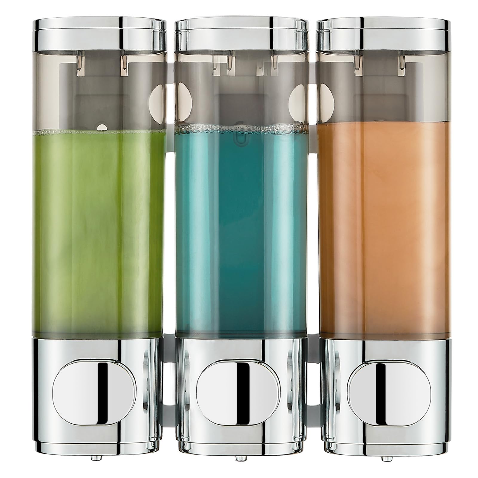 Pollock Wall Mounted Soap Dispenser – 3-Chamber No-Drill Shower Dispenser