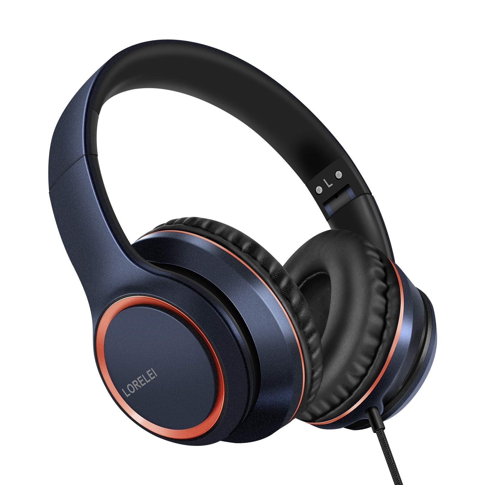 LORELEI X8 Wired Over-Ear Headphones with Mic - Foldable & Portable