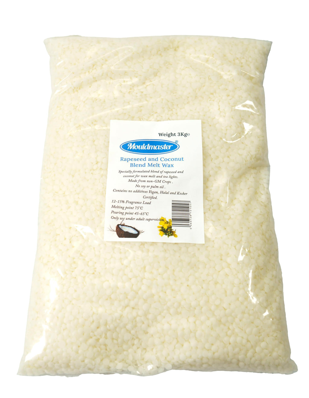 Rapeseed and Coconut Blend Melt Wax - White, 3kg
