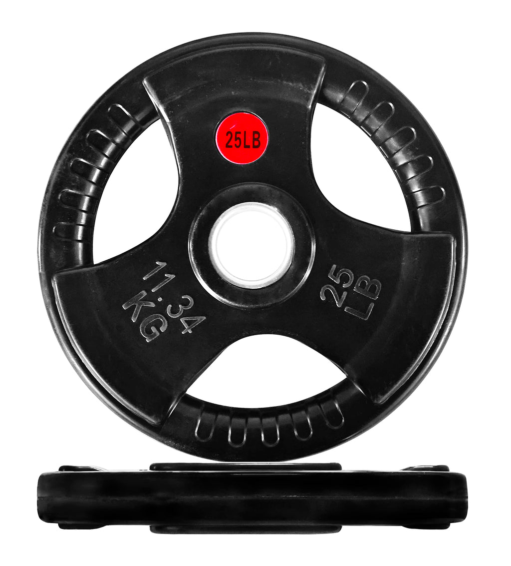 Signature Fitness 25LB Olympic Cast Iron Weight Plates - 2-Inch Pair