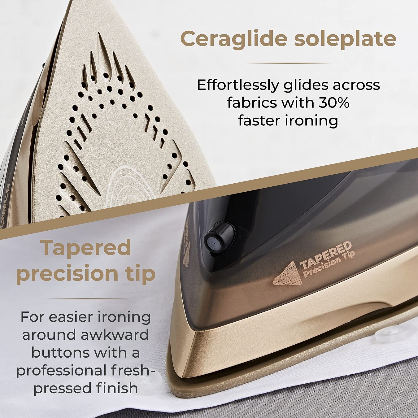 Tower Ceraglide 360 Cordless Steam Iron | 2800W Ceramic Soleplate