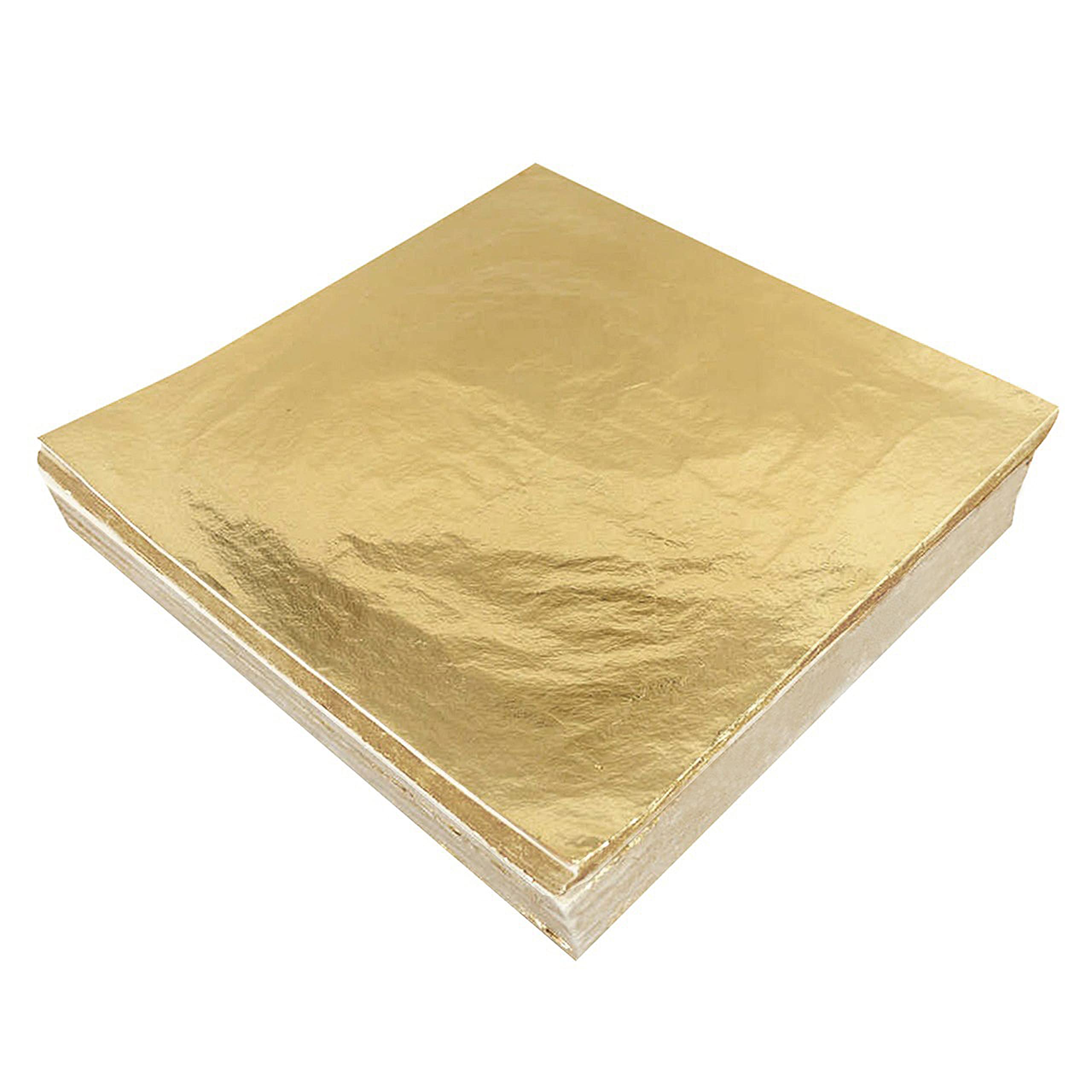 xQzit 300 PCS Gold Leaf Sheets | 14x14cm Imitation Foil for Gilding & Art