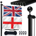NQ 20FT Heavy Duty Aluminum Flag Pole Kit | Sectional In-Ground Flagpole