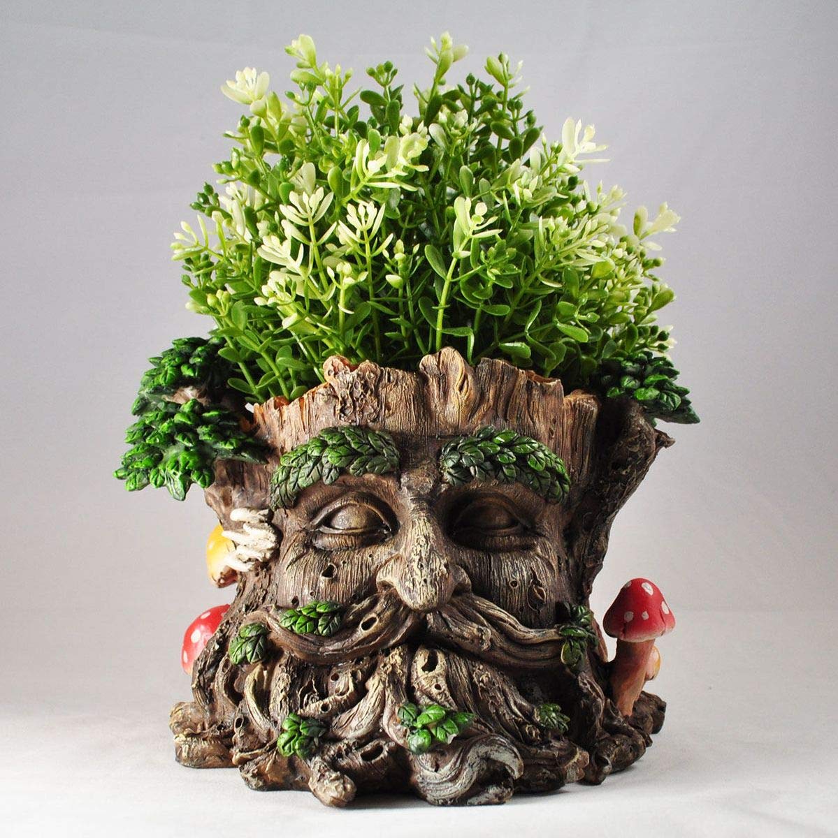 Jolof Store Tree Ent Face Garden Planter | Greenman Polyresin Pot 15cm