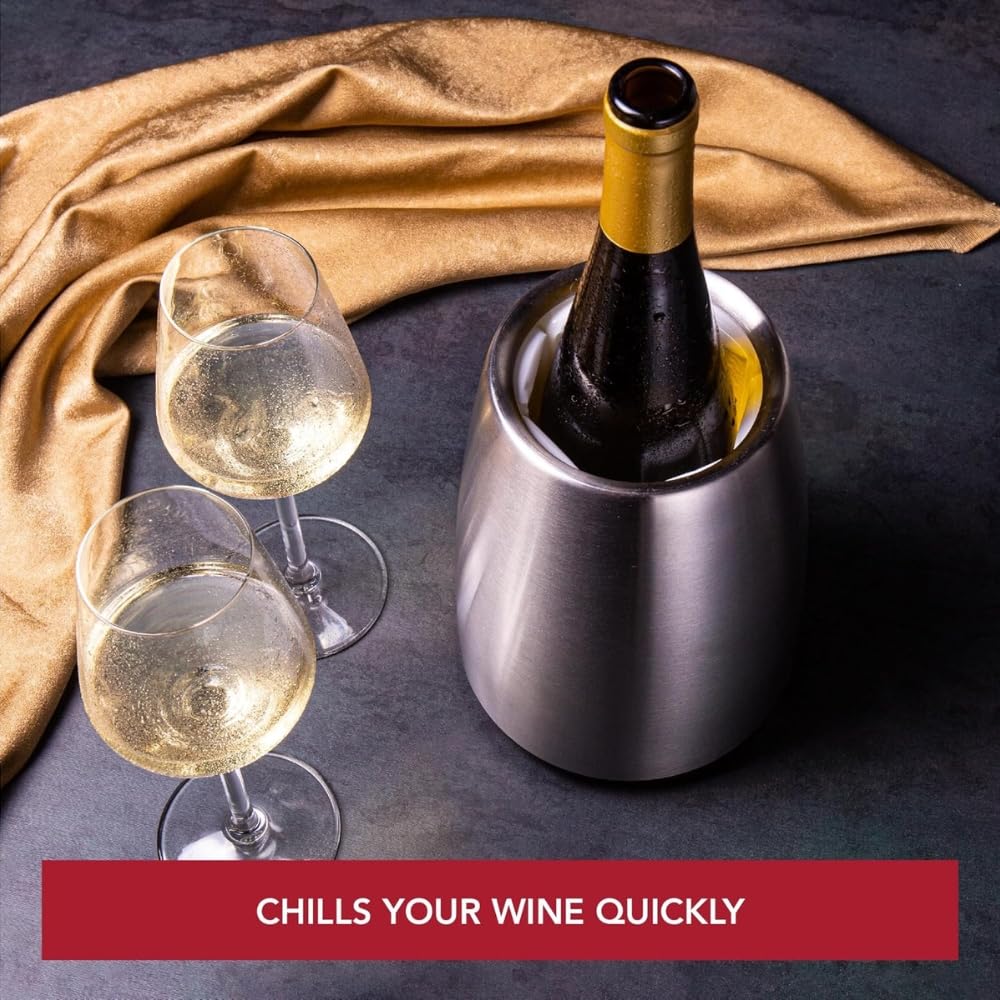 Active Wine Cooler - Stainless Steel Bottle Chiller