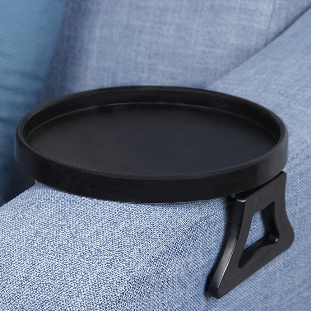 Sofa Arm Table Clip-On Tray for Drinks, Remote & Phone Holder - image 1