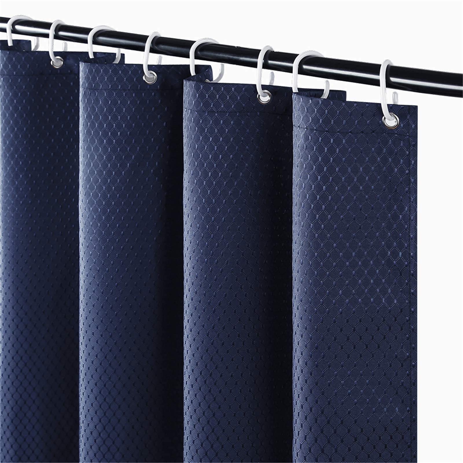 Furlinic Navy Blue Shower Curtain – Waterproof Anti-Mold Fabric 120x200cm