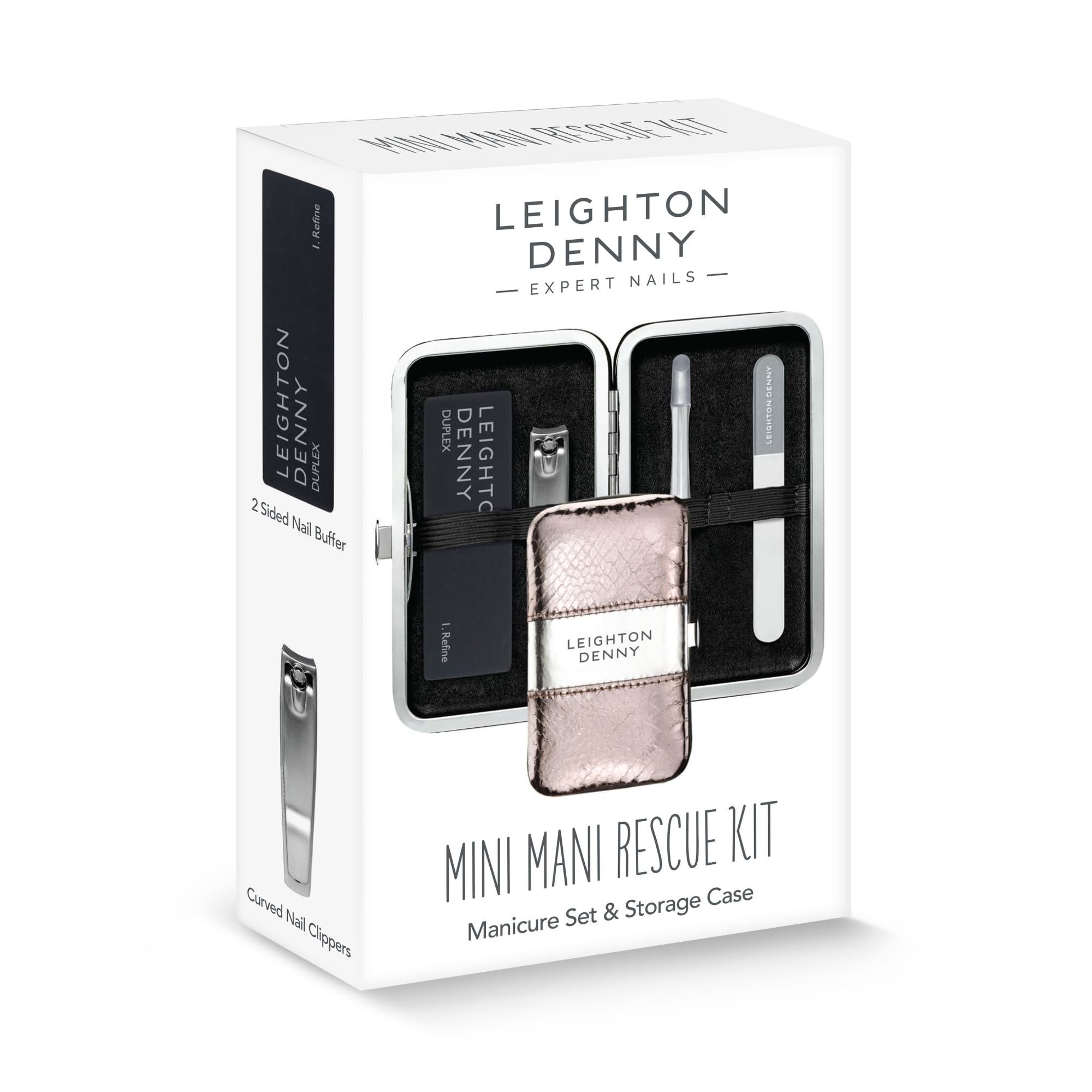Leighton Denny Mini Mani Rescue Kit - 5-Piece Travel Manicure Set