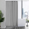 Furlinic Grey Shower Curtain | Mould Proof Waterproof Polyester – 120x200cm