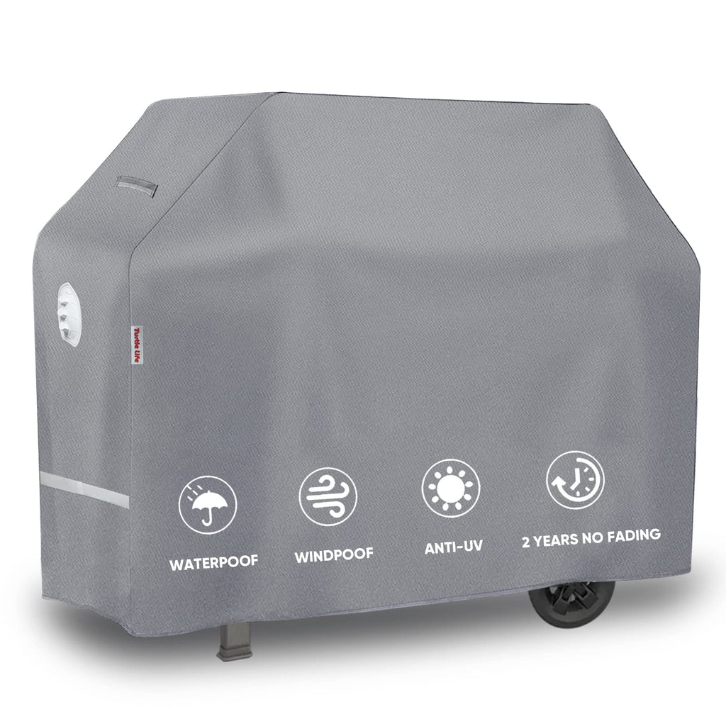 Turtle Life 64-Inch Heavy Duty Waterproof BBQ Gas Grill Cover – Gray