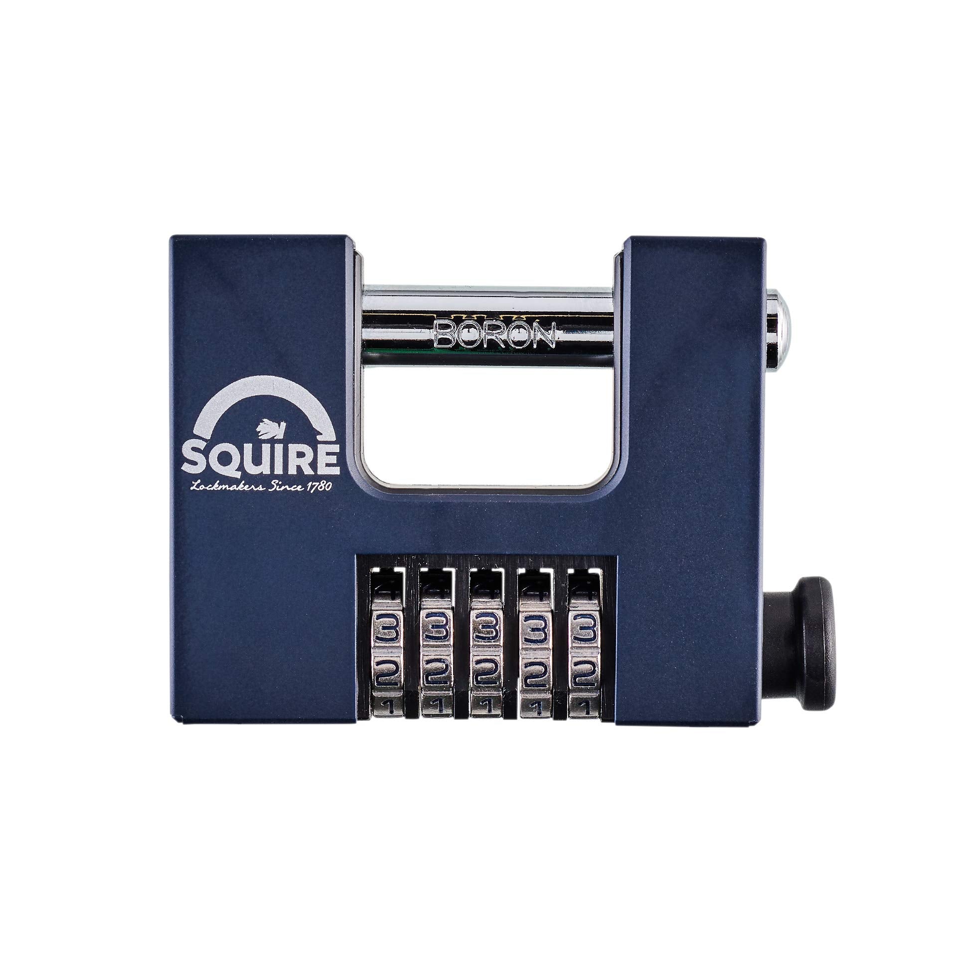 Squire CBW85 Heavy Duty 5-Wheel Combination Padlock - Alloy Steel, 85mm