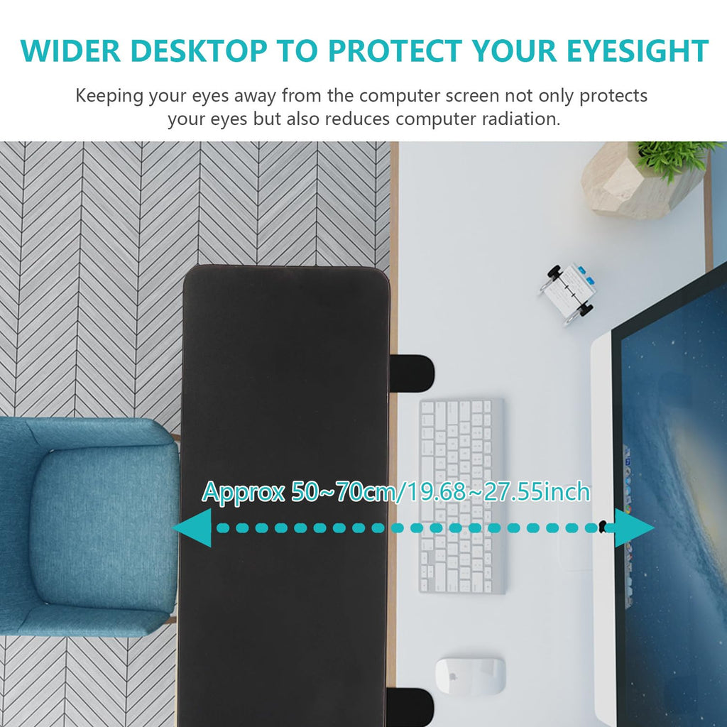 awagas Ergonomics Desk Extender Tray, 65cm x 25cm Keyboard Tray - image 5