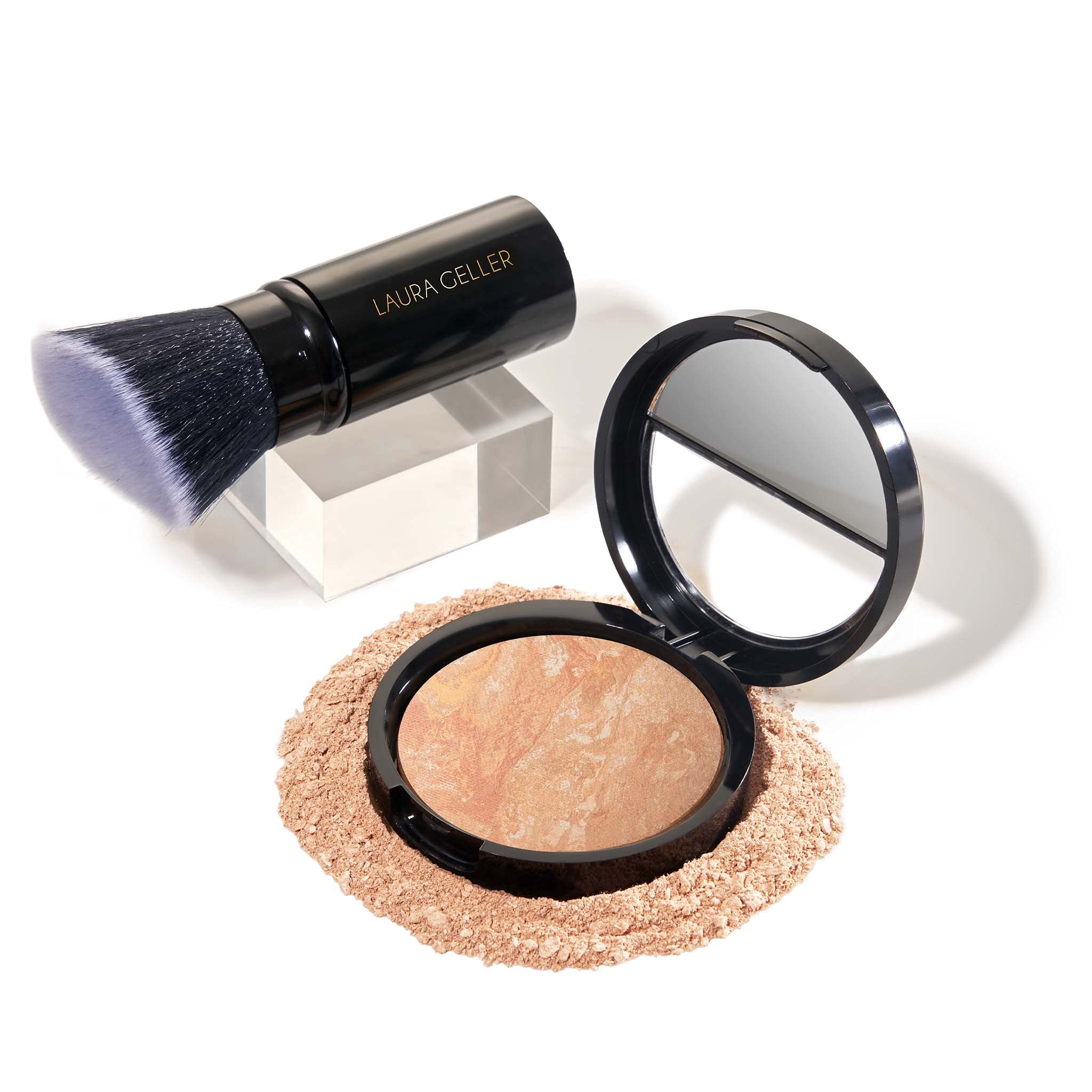 Laura Geller Baked Balance-n-Brighten Foundation & Kabuki Brush Set - Light