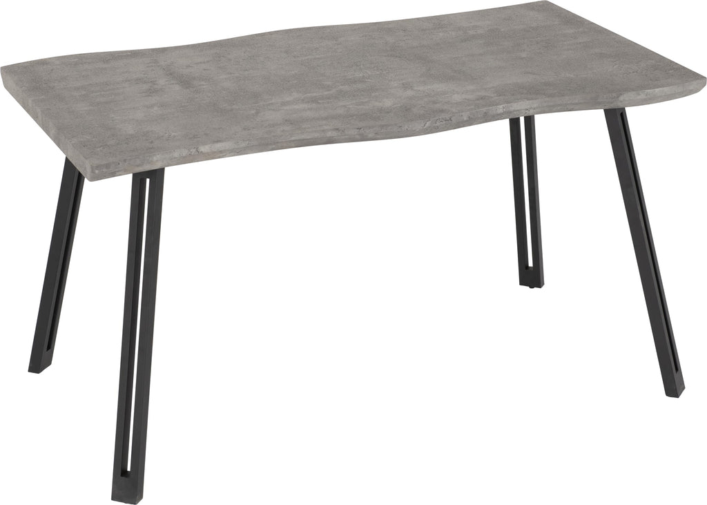 Seconique Quebec Wave Edge Dining Table in Concrete Effect - image 1