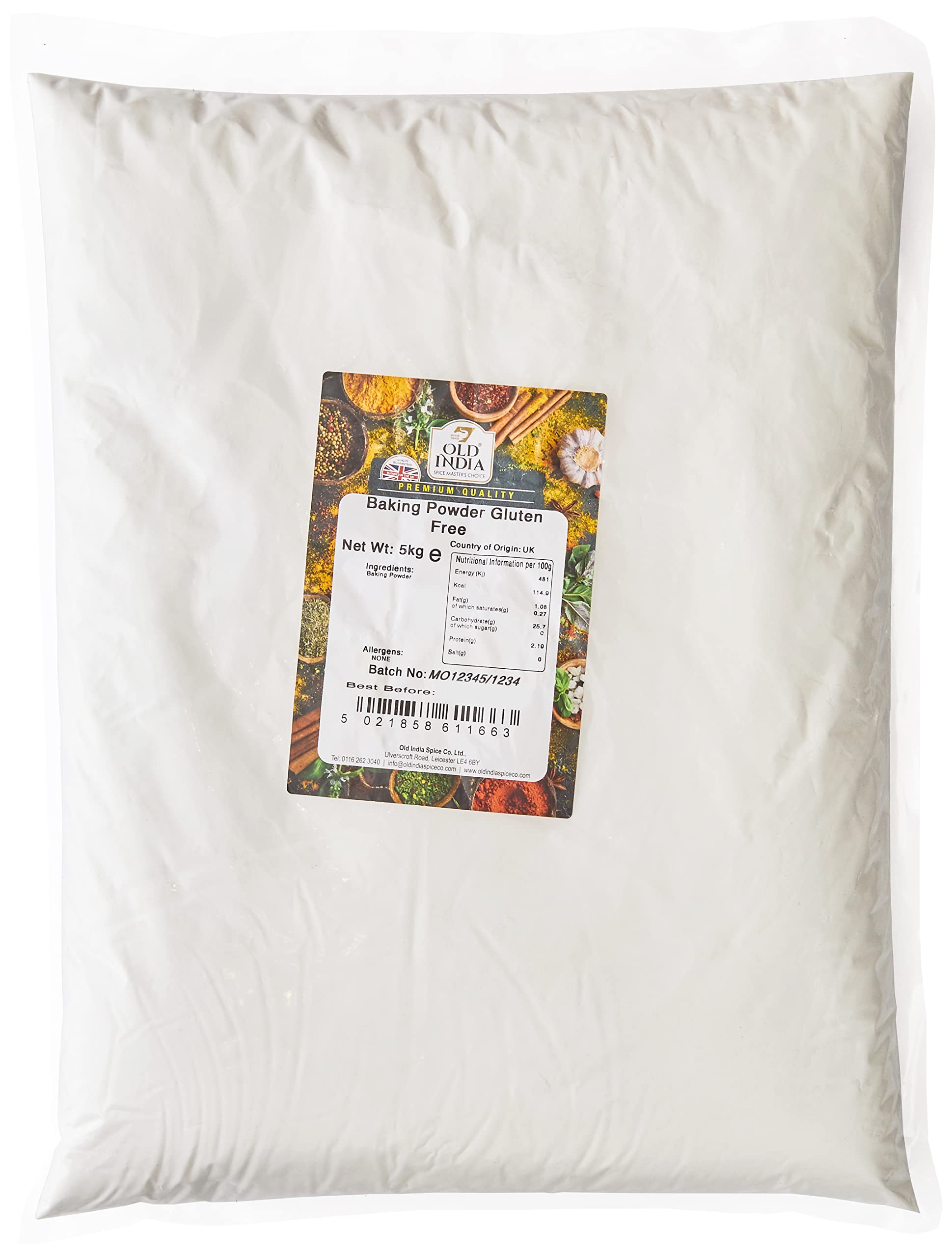 Old India Baking Powder – Gluten Free Bulk Pantry Staple, 5kg