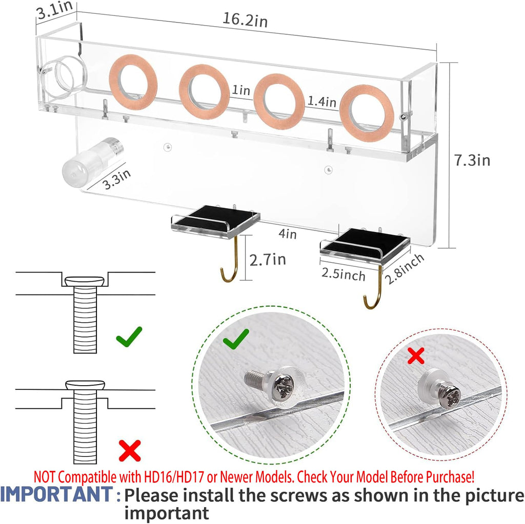 Floatant Wall Mount Holder Compatible with Dyson Airwrap Styler Supersonic Hair Dryer, Organizer for Storage Attachments - image 2