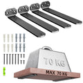 HUAEU Heavy Duty Shelf Brackets – 15cm Black L Shape Metal Supports